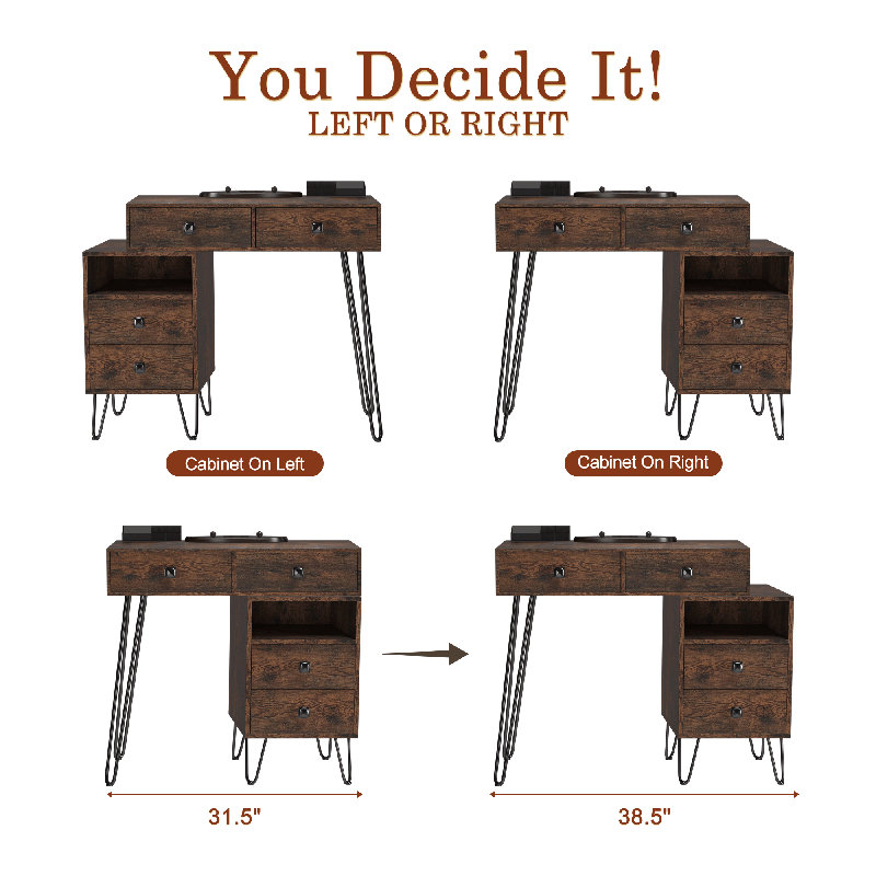 Corrigan Studio® Cheneyville Vanity Set with Stool and Mirror & Reviews